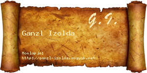 Ganzl Izolda névjegykártya